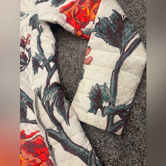 Columbia Omni-Heat Floral Quilted Puffer jacket coat with Red Bloom Print small - Picture 4 of 10